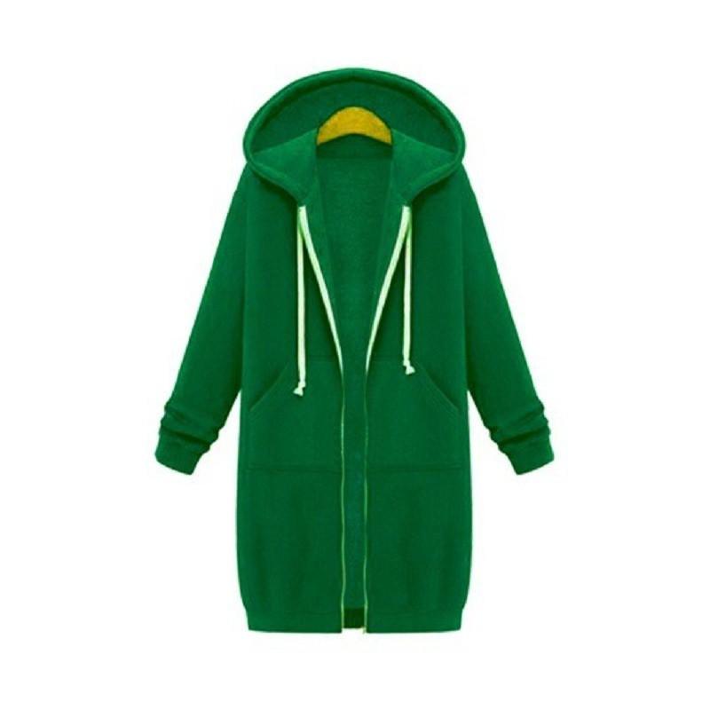 Womens Oversized Long Hooded Sweatshirt Thick Fleece Pullover Coat Winter Casual Loose Fit Plus Size