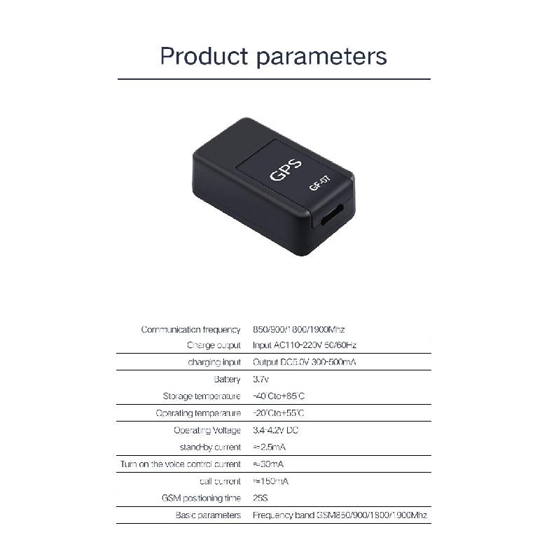 Motorcycle Car Gps Tracker Mini Tracking Locator Magnetic Vehicle Tracker Locator for Pets Child Elderly Gps Position App.BLACK