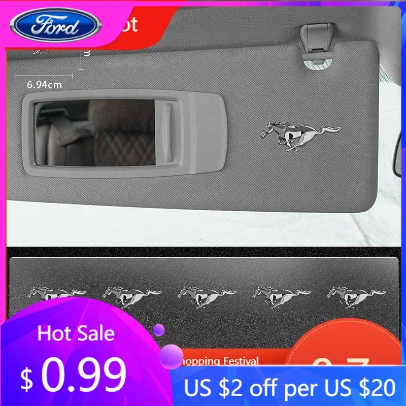Car Sticker Hot For Ford Car Co-Pilot Sun Visor Sticker Auto Logo Styling Sunshade Accessories for Ford Focus 2 3 Fiesta ST RS M