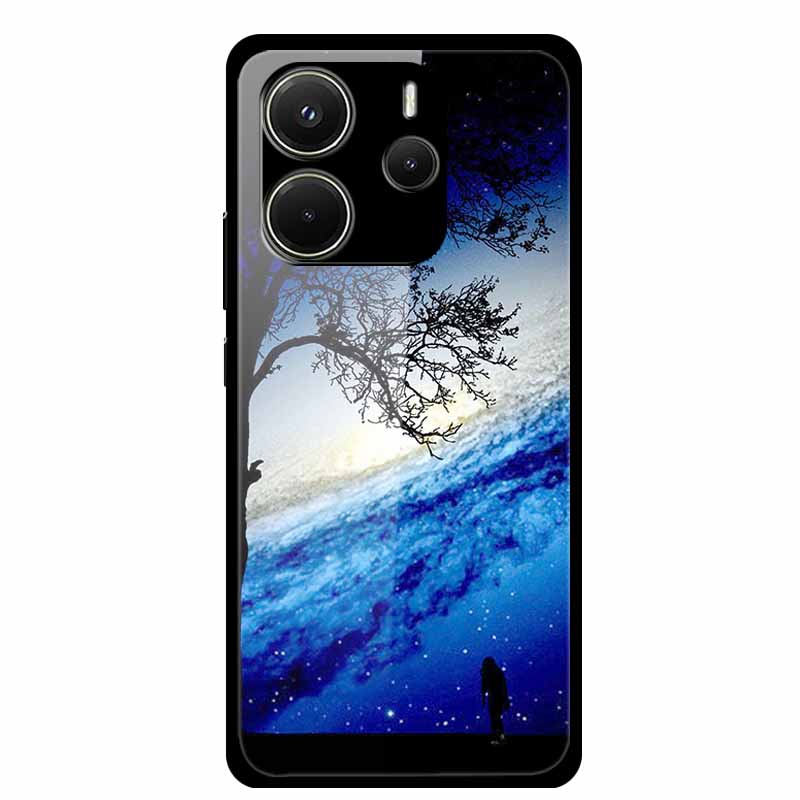 Case For Redmi Note 14 4G Case Note14 Coque Tempered Glass Hard Back Cover For Xiaomi Redmi Note 14 5G Phone Case Soft Bumper