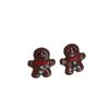 Wear Dripping Oil Before And After Fun Cartoon Gingerbread Man Stud Earrings Female Cute Exquisite Fashion Trend Versatile Earrings