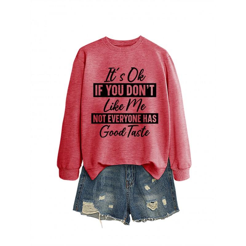 Womens Loose Fit Cotton Hoodie With Print Design Winter Casual Wear