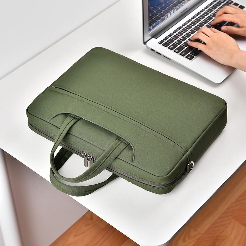 TS JYL laptop bag,17 Inch Air Cushion Laptop Bag Business Briefcase Meeting Document Bag