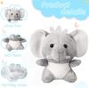8-4S Mini Elephant Stuffed Animals 4Inch Cute Elephant Plush Toys Baby Stuffed Elephant Toy for Baby Shower Birthday Gifts