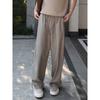 Lazy style drooping casual pants for men in summer, loose and wide legs, comfortable and simple, solid color drawstring pants
