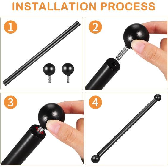 Gadpiparty Lamp Post Cross Arm Ladder Frame Threaded Metal Ball Pole Lamps Cross Handle Lamp Post Arm Rest Lamppost Light Fixture Replacement Ladder