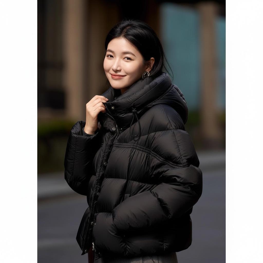 

High-End Plus Size 2025 Winter Women s Stylish Hooded Down Jacket - Warm, Thickened, and Versatile. 3XL