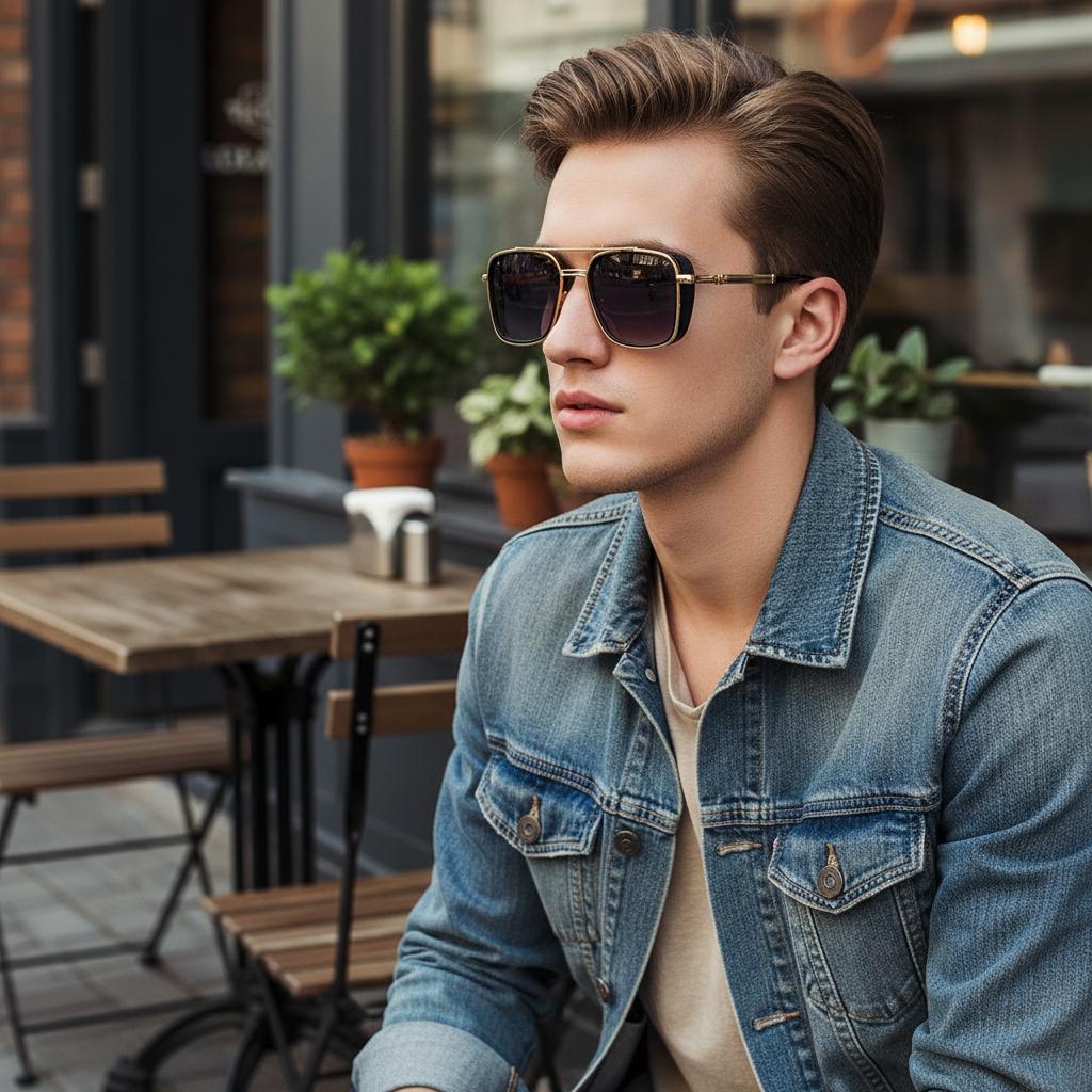 Fashionable Business-style Driving Sunglasses - Double-rail Frame, Uv-protective Sunglasses 8853