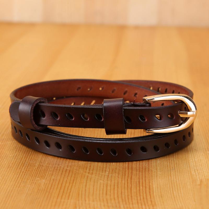 Trendy Cowhide Genuine Leather Waist Belt Women Alloy Clasp Multiple Colors