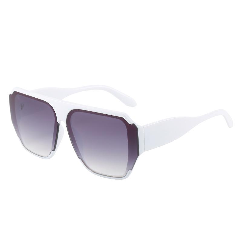 Sunglasses, Personalized Large-Frame Contrasting Color Pc Glasses, Women'S Sunglasses Of The Same Style