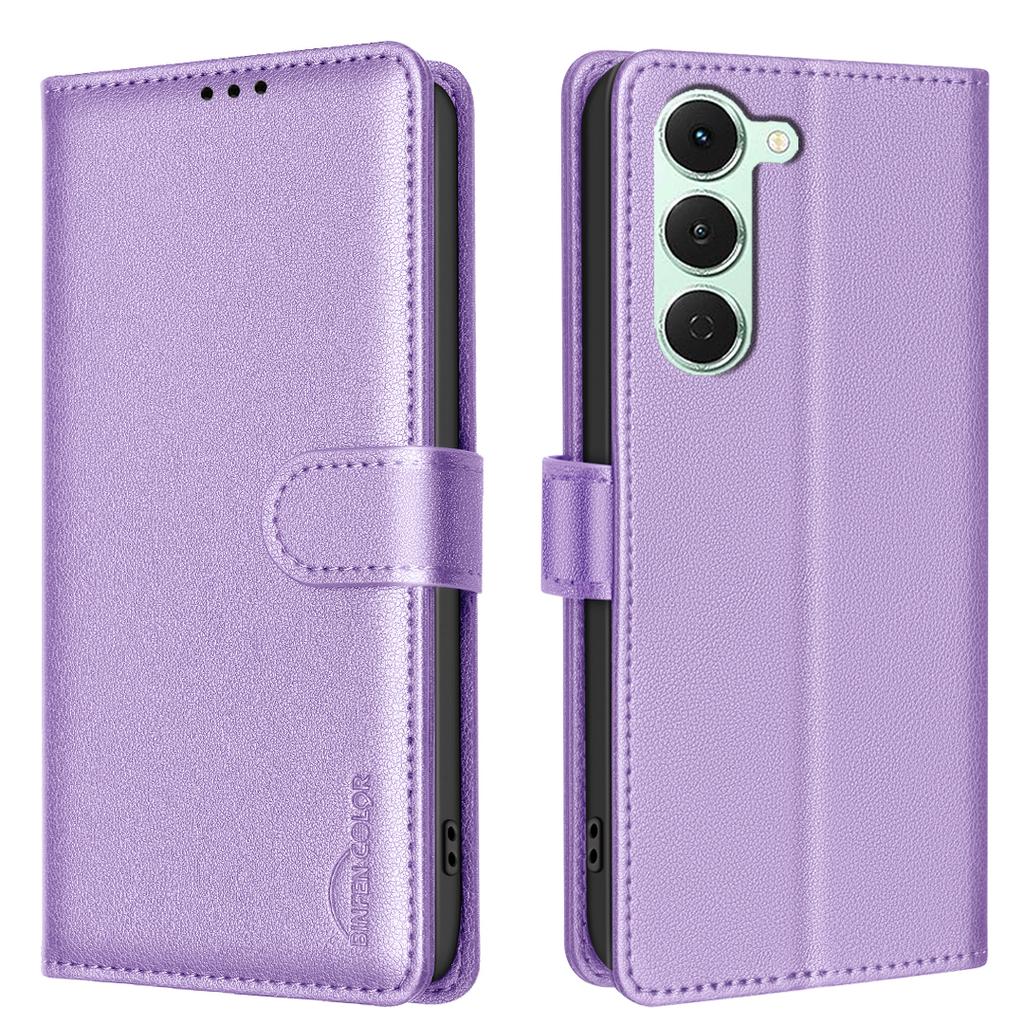 For TECNO Spark 40 Pro 4G Leather Case BINFEN COLOR BF32 Wallet RFID Blocking Phone Cover