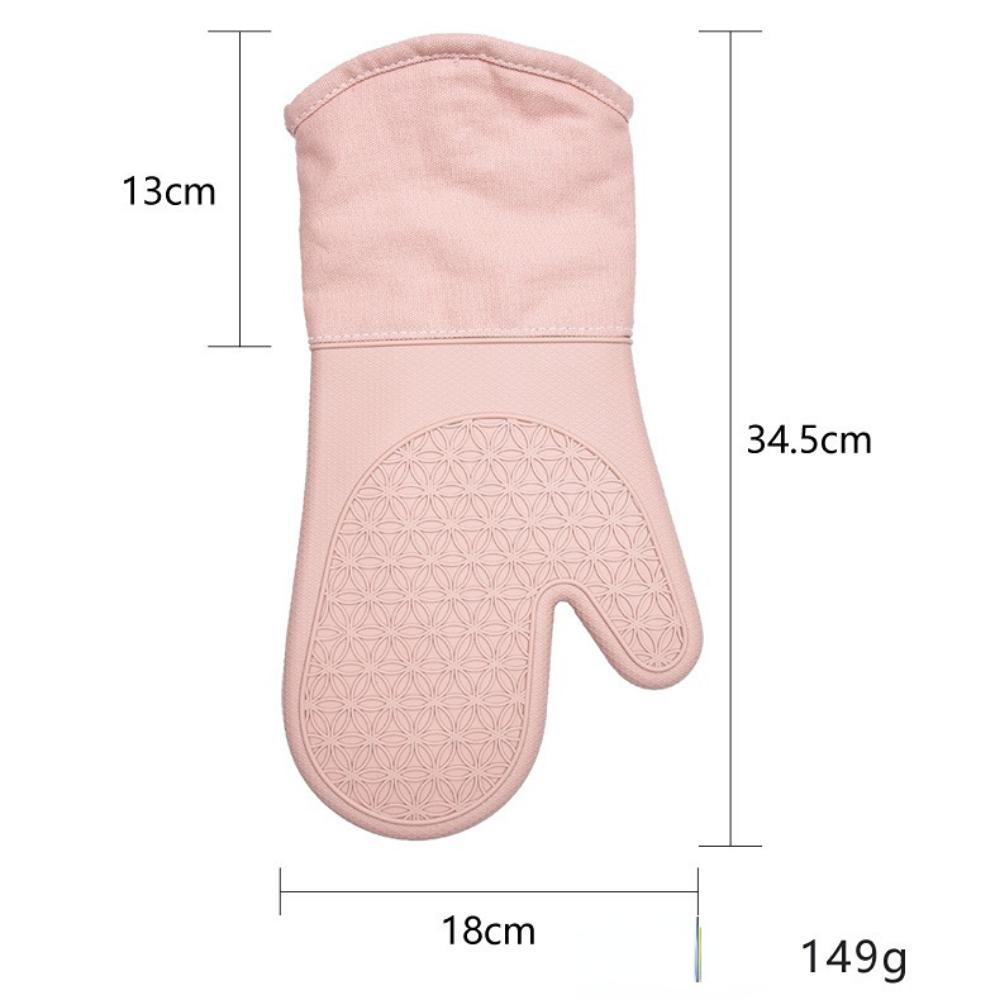 Household High Temperature Resistant Silicone Heat Insulation Gloves Oven Anti-hot Hand Sleeve Microwave Anti-slip Heat Resistant Silicone Gloves