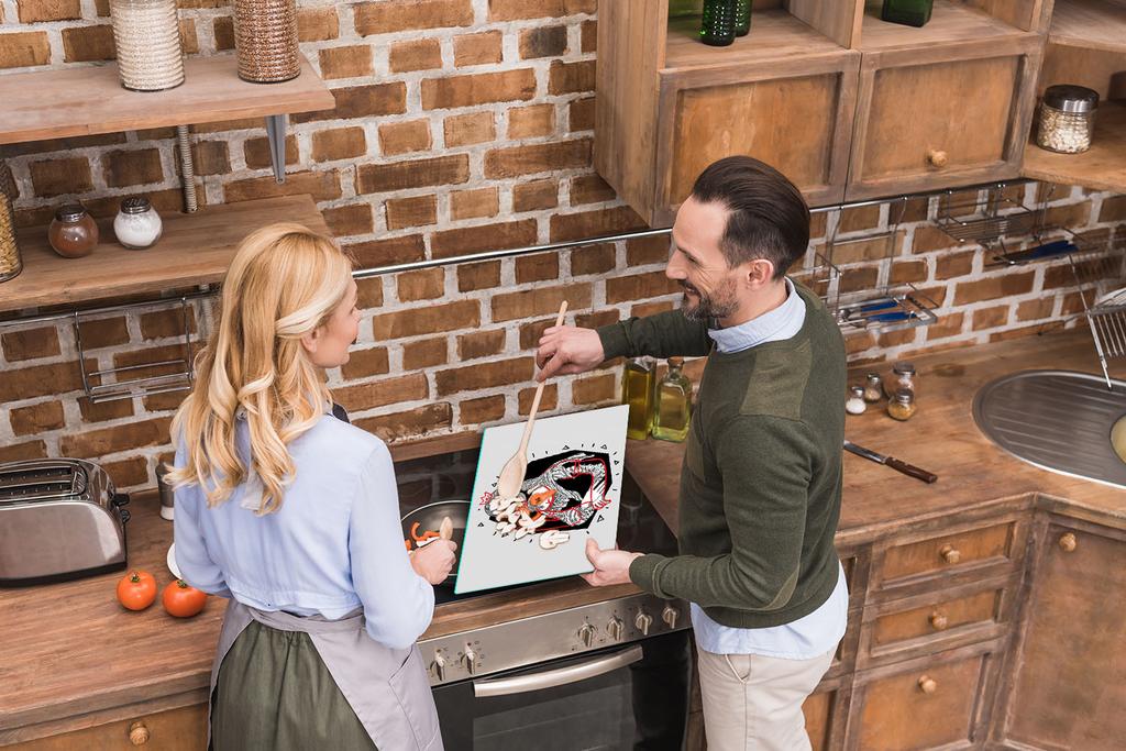 Szklana Płyta Deska Do Krojenia 52X40 Kobieta