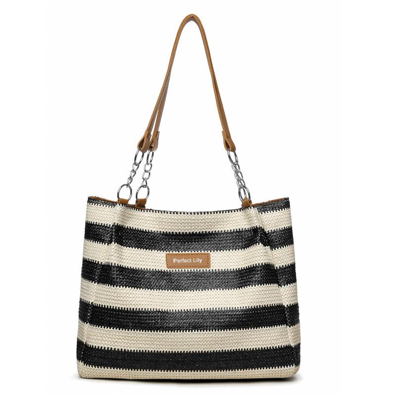 Woven Straw Large Capacity Tote Bag Casual Shoulder Bag