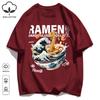 A Bowl Of Rich Lamian Noodles Design Unisexs Retro T Shirts Basics Simple TShirts Fashion Cotton Summer Clothing Unisex Loose Tee