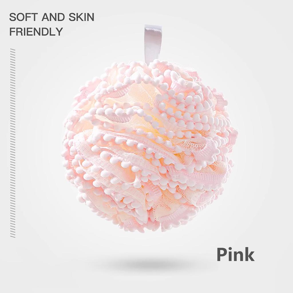 1pc Soft Shower Net Sponge Body Cleaning Brush Puff Exfoliating Scrub Shower Ball Bathroom Accessory Special for Real Hair Wigs