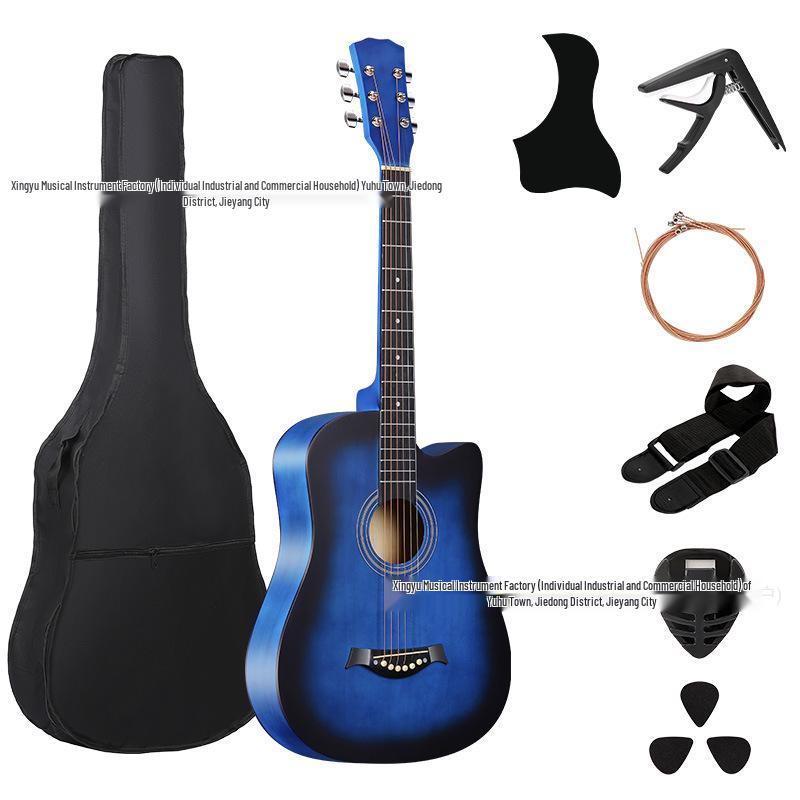 38-Inch Folk Guitar for Beginners - Popular Practice Guitar with Large Stock Available