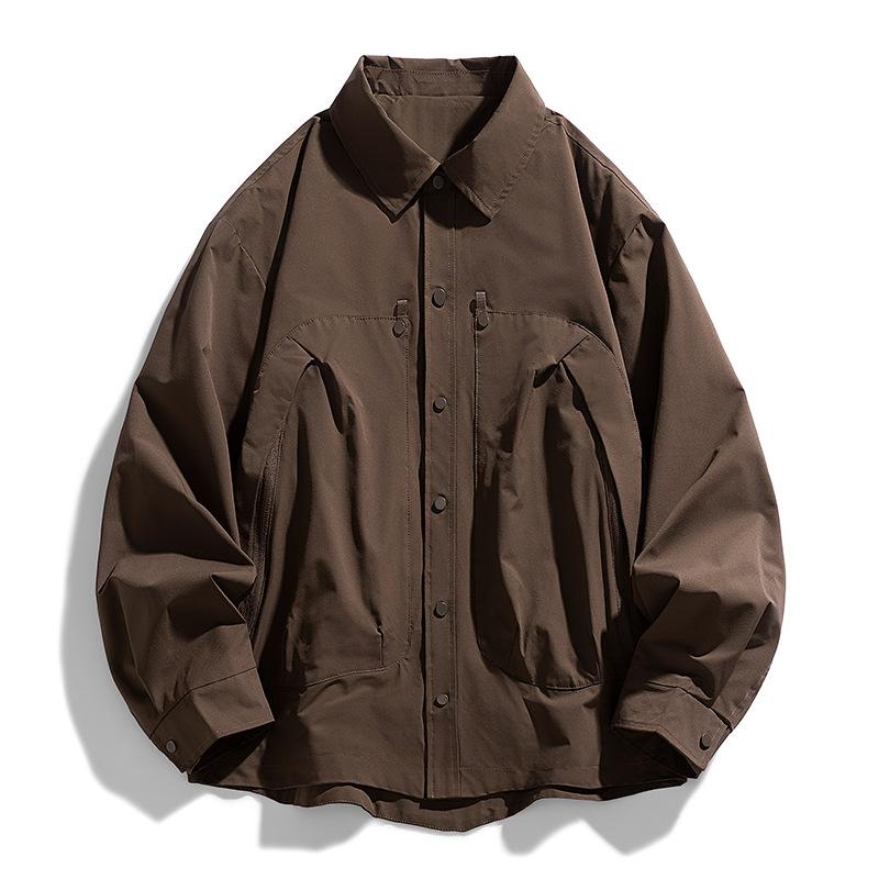 Men's Workwear, Lapel Shirt, Jacket, Loose, Casual, Handsome, Versatile, High-end Jacket