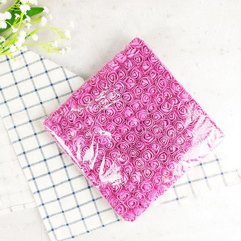 

Цветы Искусственные 144шт Мини Розы из ПЭ пены со Стеблем Свадебный Букет Декор RoseRed