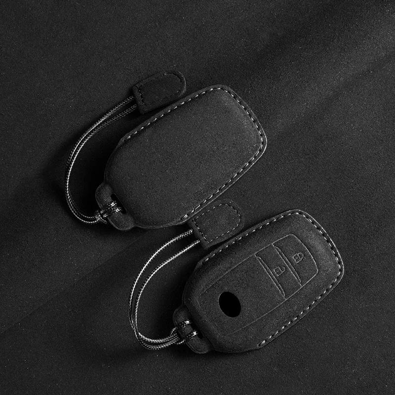 Leather Car Key Case Cover For Toyota C-Hr Hilux Fortuner Land Cruiser 200 Camry Corolla Crown Rav4    Accessories