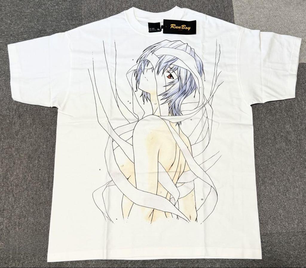 [USED] Evangelion Ayanami Rei Anime T-shirt XL Size