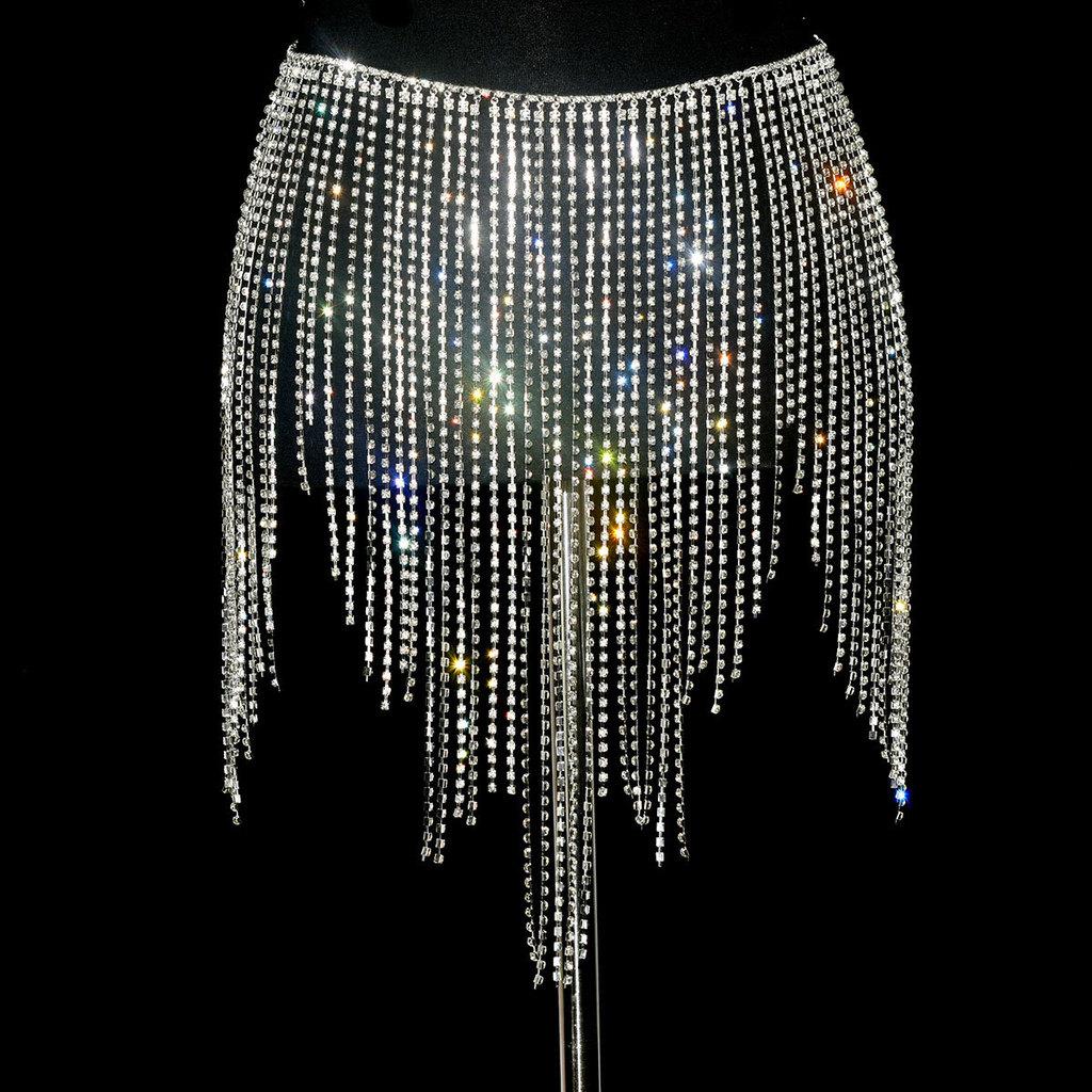 Body Chain Fashion Jewelry With Water Diamond Tassels For Elegant Performance And Gifts