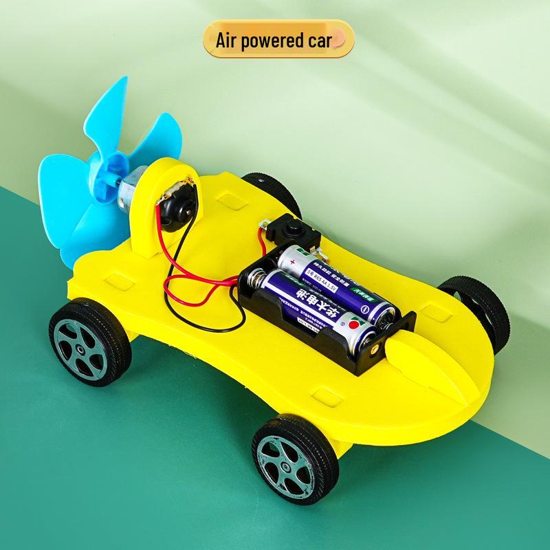 DIY Handmade Wind-Powered Car Model for Kids & Students