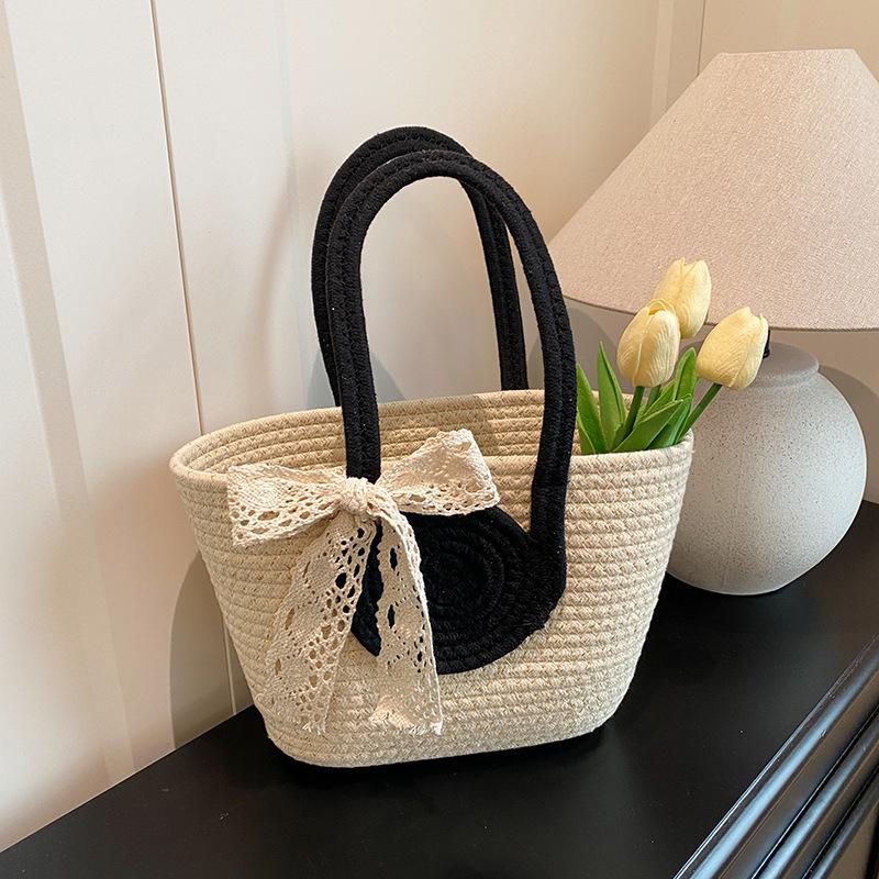Woven Large-capacity Fashion Casual Bag 2025 Spring New Foreign Style Shoulder Underarm Bag Straw Woven Tote Bag Women's Bag