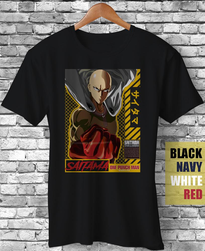 Сайтама One Punch Man OPM Аниме Манга Генос Борос Герой Смешной Подарок Унисекс Футболка Унисекс Футболка XXXXL