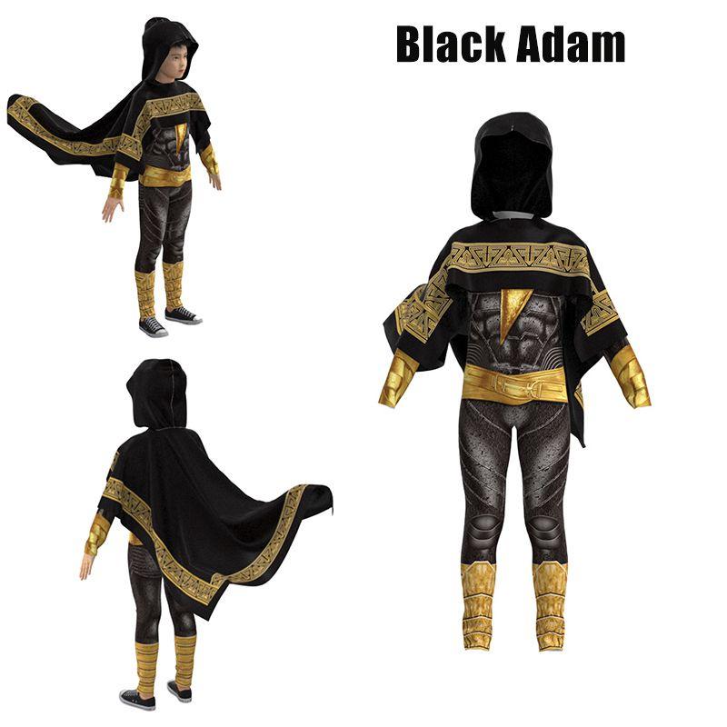 Stunning Black Adam Cosplay Costume Set For Adults And Kids