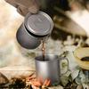 TOMSHOO Ultraleichter 750ml Titan Topf Tragbarer Titan Wasserbecher Tasse mit Deckel und Klappgriff Outdoor Camping