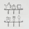 1pc  Iron Kettle Wall Hook Ins Simple Key Rack Nordic Coat Hooks Black Hat Hanger for Home Decorate