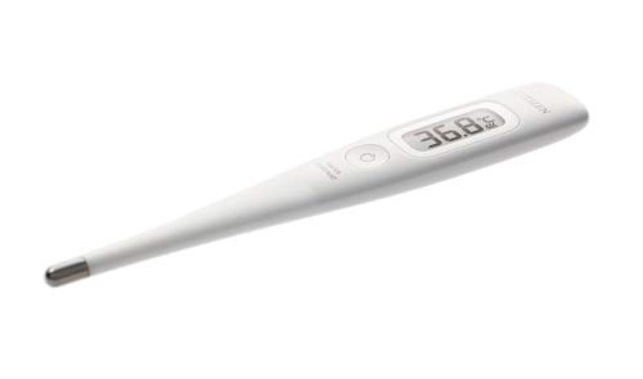 Citizen Elektronisches Thermometer für die Achselhöhle CTE707, 15 Sekunden tatsächlich gebogene Spitze für einfaches Anbringen [Vorhersage & Messung], waschbar, sauber, wasserdicht,