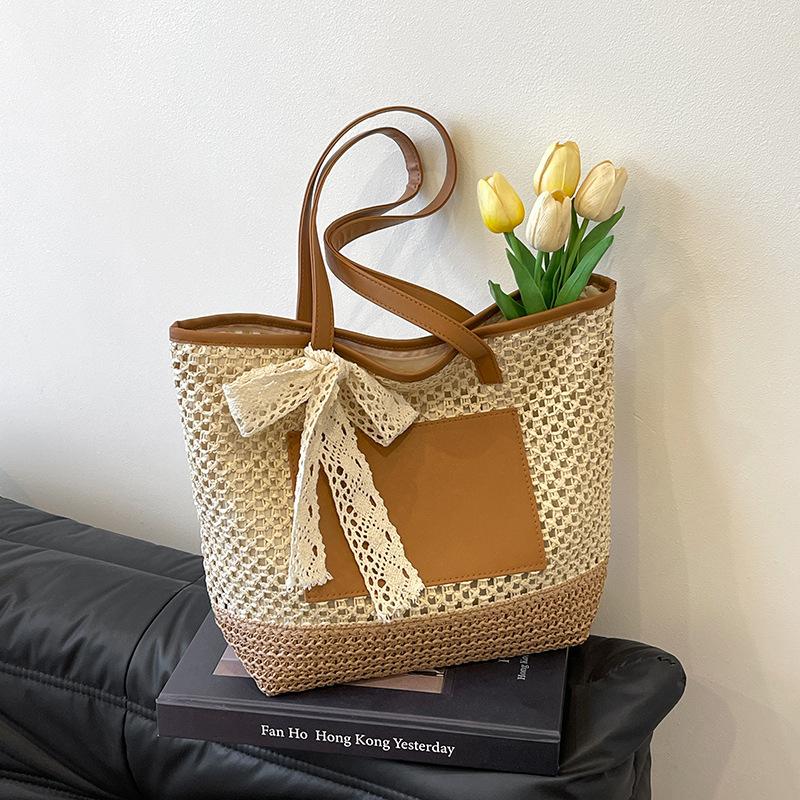 

Сумка женская новая пляжная курортная на плечо большая вместимость сумка-тоут