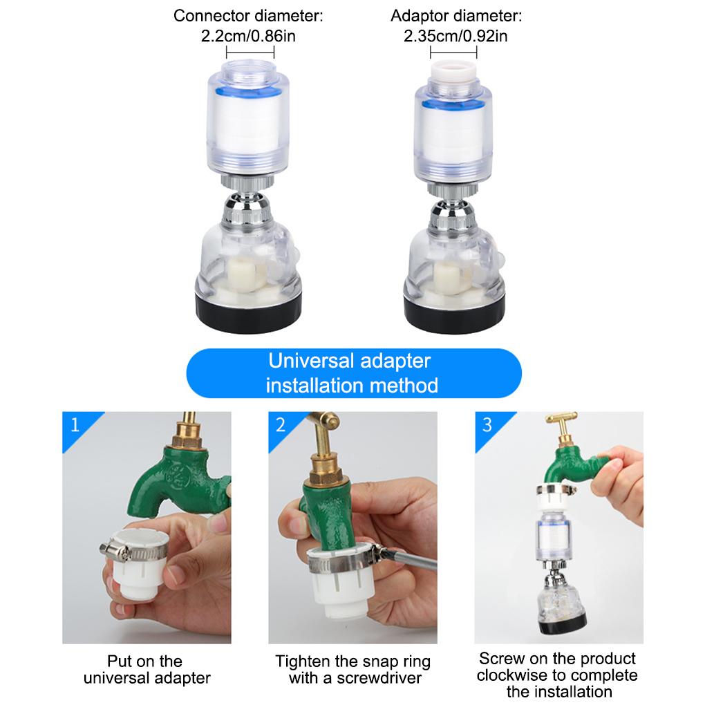 Faucet Aerator 360 Degree Rotatable Pressure Boosting Adjustable Water Washable Kitchen Sink Tap Bubbler Sprayer Accessory
