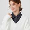 Lapel Buttons Women Fake Collar Cotton Detachable Collar Versatile Denim Fake Collar  Women