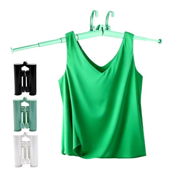 1/3Pcs Telescopic Folding Clothes Hanger Multi-functional Double Rod Design Portable Compact