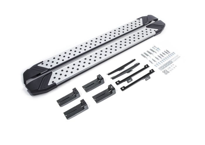 Marchepieds En Aluminium - JJ-AUTOMOTIVE - Volkswagen Tiguan - 2 Pièces - ABE Certificat - Noir