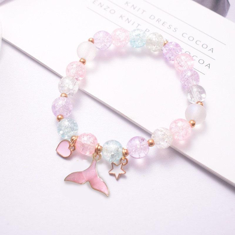 Crystal Bracelet Alloy Colored Beaded Bracelet Student Friendship Fashion Bracelet Bead Glass Hot Selling New Cartoon
