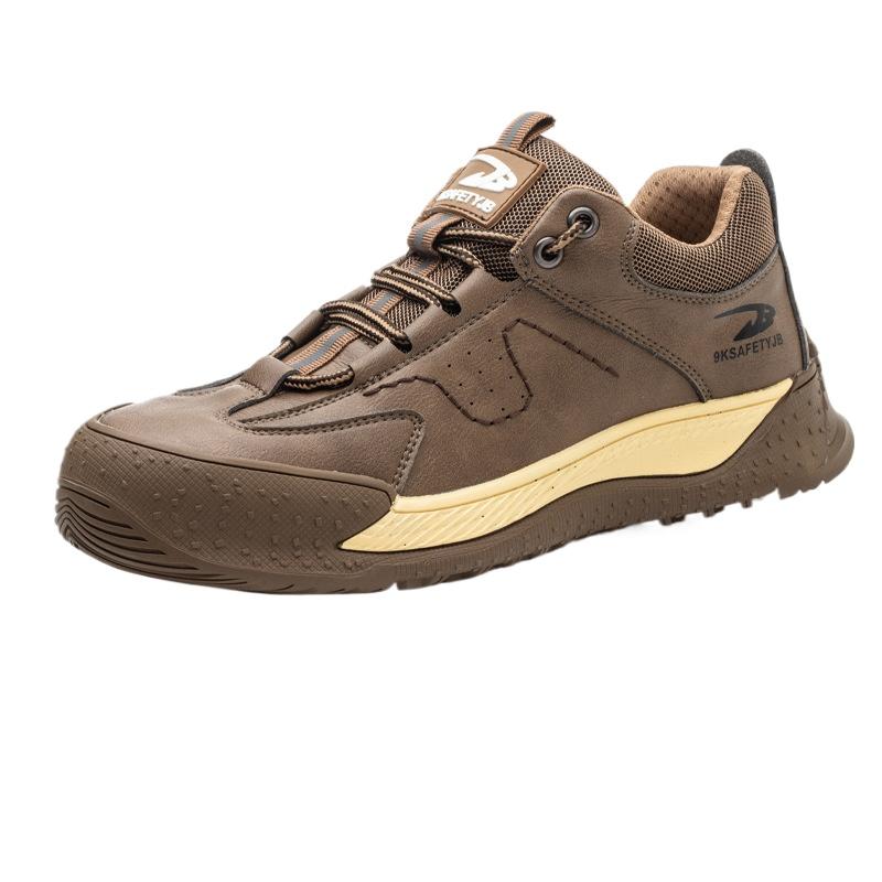 Fashion Insulation 6KV Male Composite Toe Work Shoes Sneakers Indestructible Anti-smash Anti-puncture Leather Safety Shoes for Men