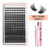 Diy Segmented Single Tuft Of False Eyelashes 8-18Mm Eyelashes Dd Curl Dense Curl