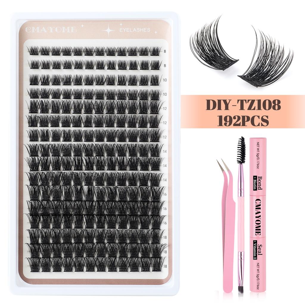 Diy Segmented Single Tuft Of False Eyelashes 8-18Mm Eyelashes Dd Curl Dense Curl