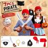 Dětská kostýmová sada 7 s páskou přes oko a čelenkou pro Halloweenské převlékání