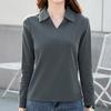 Navava Daily SliT Collar Long Sleeve T shirT nT2887
