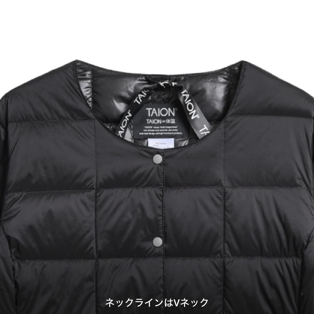 TAION Crew Neck Button Inner Down Jacket Women's (TAION-W104)