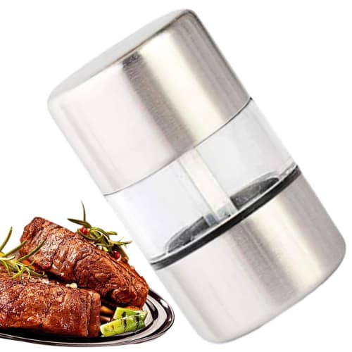 Pepper Grinder - Electric Pepper Mill, Ceramic Salt Grinder | Large Capacity Adjustable Shaker, Easy-to-Clean Refillable Kitchen Shaker, Large Capacit