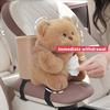 Car Mounted Tissue Box 2 In 1 Cartoon Plush Doll Auto Armrest Box Paper Drawer Storage Car Trash Can Tissue Holder