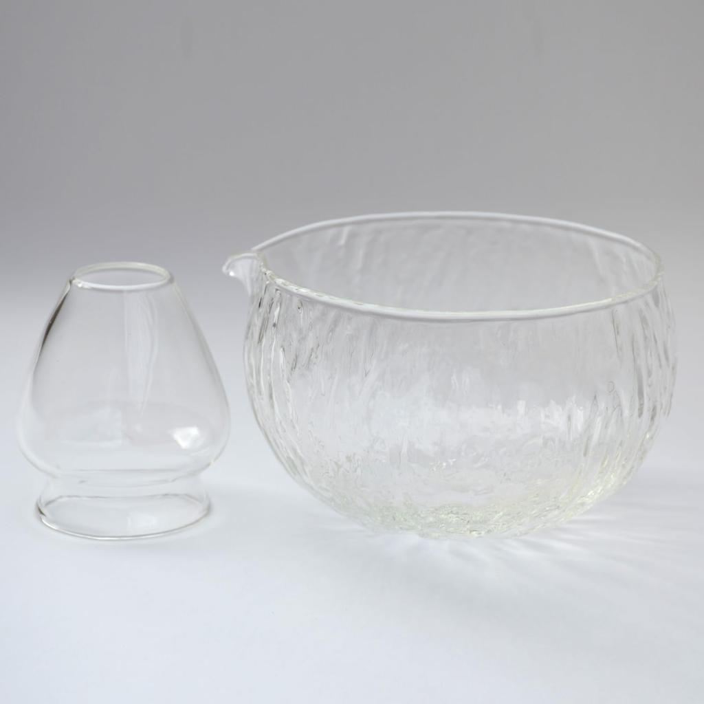 Glass Matcha Approximately X X Perfect for Tea or As a Gift Matcha Bowl and Tea Whisk Heat-resistant Bowl, Clear, 12.3cm 7.2cm (approx. 5.7" 2.7"),