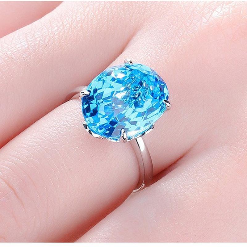 Sace Gems Klasický zirkonový prsten ze slitiny mědi, dámské šperky, svatební slib, dárek na večírek otevřený