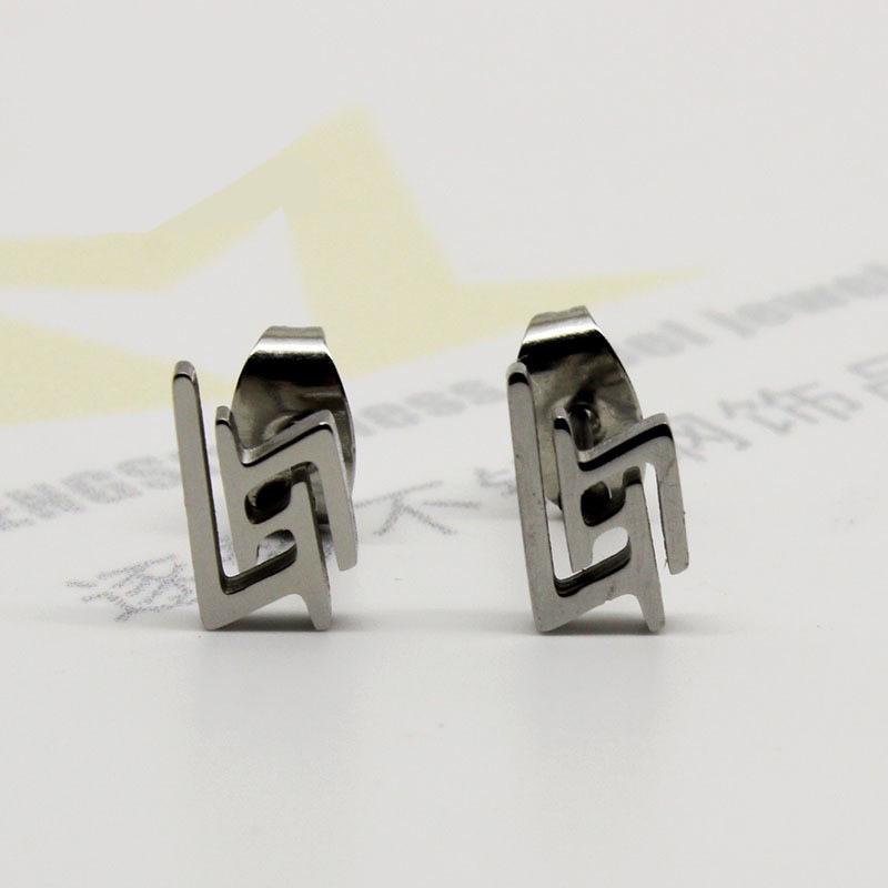 316L Stainless Steel Stud Earrings Titanium Steel Fashion LH7 Style Versatile Jewelry